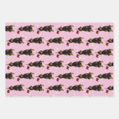 クリスマス（犬）ドーベルマン・ピンシェル ラッピングペーパーシート (正面)