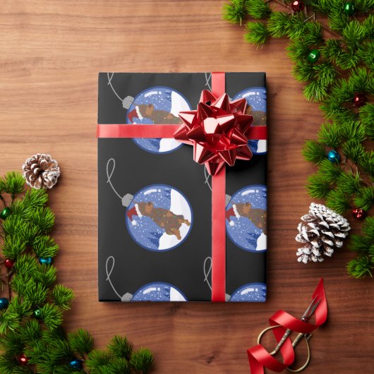 クリスマス（犬）ドーベルマン・ピンシェル ラッピングペーパー (クリスマスギフト)