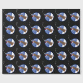 クリスマス（犬）ドーベルマン・ピンシェル ラッピングペーパー (フラット)