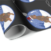 クリスマス（犬）ドーベルマン・ピンシェル ラッピングペーパー (ロールコーナー)