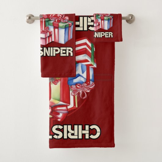 クリスマス，狙撃兵，贈り物，軍隊 バスタオルセット (インサイチュ)