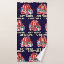 クリスマス，狙撃兵，贈り物，軍隊 バスタオル