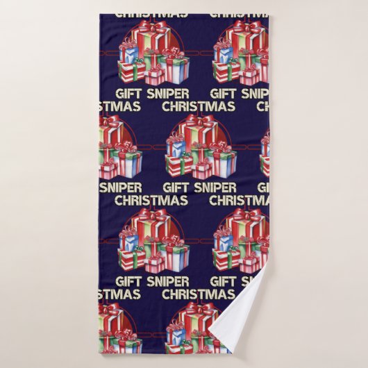 クリスマス，狙撃兵，贈り物，軍隊 バスタオル (バスタオル)