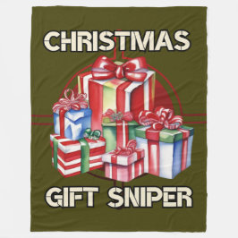 クリスマス，狙撃兵，贈り物，軍隊 フリースブランケット