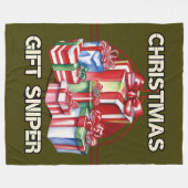 クリスマス，狙撃兵，贈り物，軍隊 フリースブランケット (正面(横))