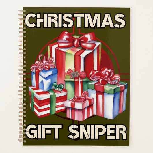 クリスマス，狙撃兵，贈り物，軍隊 プランナー手帳 (正面)