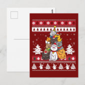 クリスマス 猫の木 ポストカード (正面/裏面)