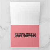 クリスマス 猫好き ピザ カップル グリーティング カード (内部)