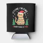 クリスマス+猫+グッズ It's Fine I'm Fine Everything Is Fine 缶クーラー (正面)