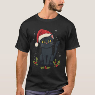 クリスマス 猫 ホリデーTシャツ Tシャツ