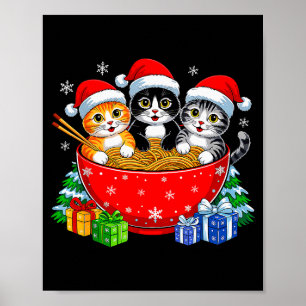 クリスマス 猫 ラーメン キッテン アニメ クリスマス 男性 女性向け ポスター