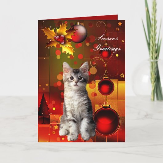 クリスマス+猫+子猫のカード シーズンカード (正面)