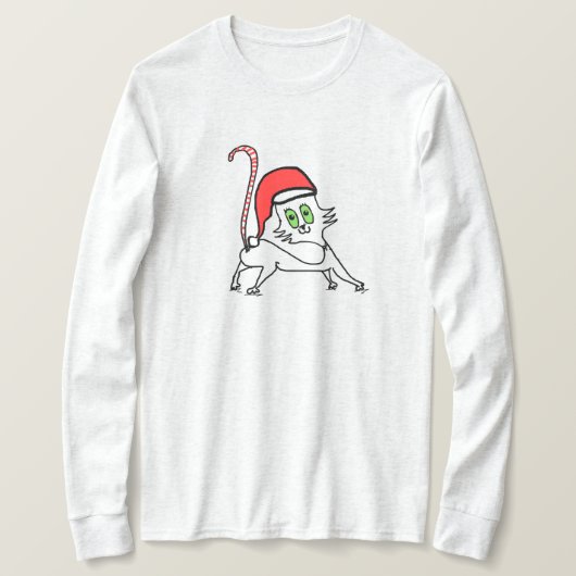 クリスマス 猫 Tシャツ (デザイン正面)