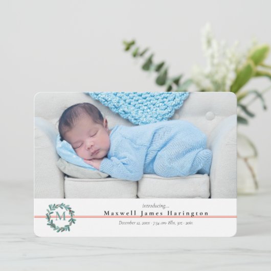 クリスマス·生まれたばかりのフォト·バースの発表 案内状 (スタンド正面)