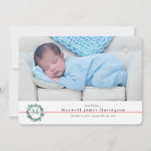 クリスマス·生まれたばかりのフォト·バースの発表 案内状 (正面)