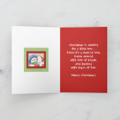 クリスマス、甥、雪の子が雪の塊 シーズンカード (内部)