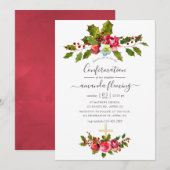 クリスマス 確認 招待状 (正面/裏面)