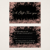 クリスマス/祝日バラ金ゴールドフロストギフト券 (正面&裏面)