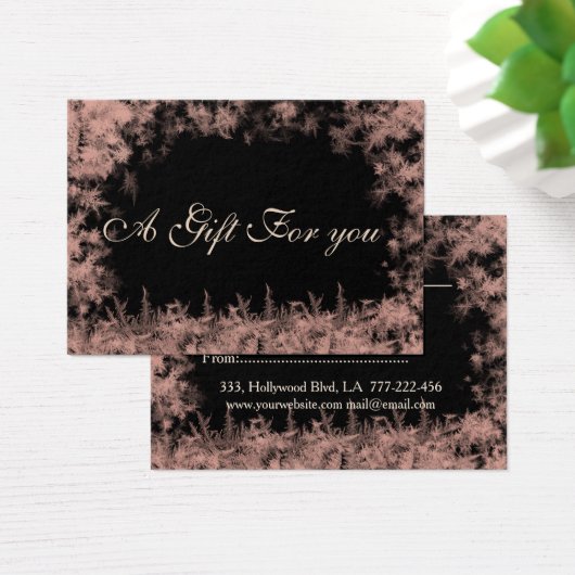 クリスマス/祝日バラ金ゴールドフロストギフト券 (デスク)