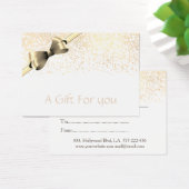 クリスマス/祝日金ゴールド紙吹雪ギフト券 (デスク)