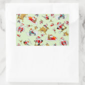 クリスマス、祝日、シール 長方形シール (バッグ)