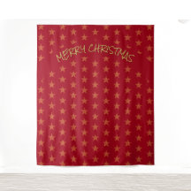 クリスマス | 祭りの雰囲気 | ゴールドの星 | 赤い背景