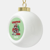 クリスマス+私の群れ セラミックボールオーナメント (右)