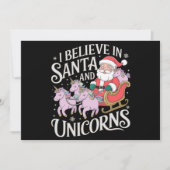 クリスマス 私はサンタとユニコーンを信じている クリスマス (正面)