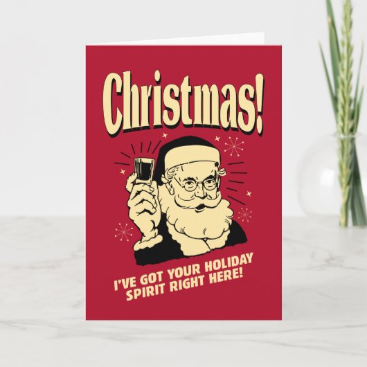 クリスマス:私は得ここにあなたの休日の精神がある シーズンカード (正面)