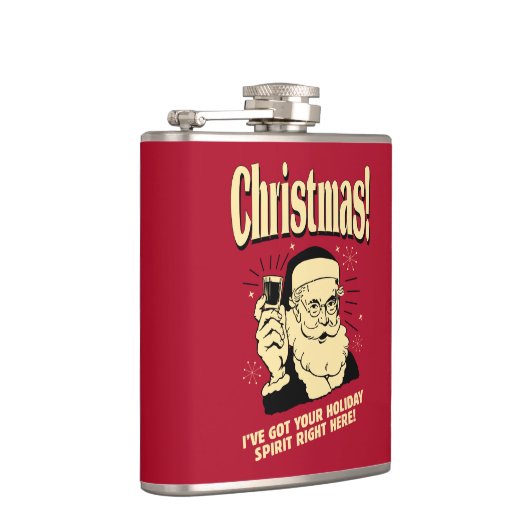 クリスマス:私は得ここにあなたの休日の精神がある フラスク (右)