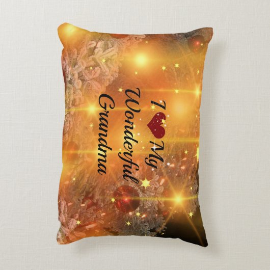 クリスマス – 私は私の素晴らしい祖母が大好き アクセントクッション (裏面(縦))