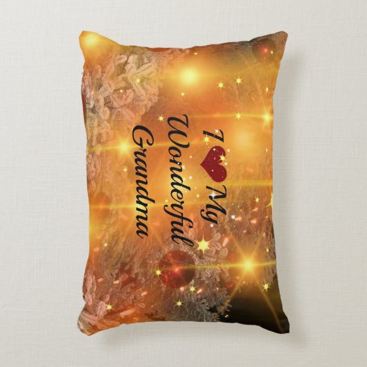 クリスマス – 私は私の素晴らしい祖母が大好き アクセントクッション (正面(垂直))