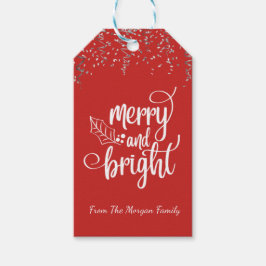 クリスマス，紙吹雪，赤，明メリーるい ギフトタグ
