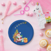 クリスマス 紙皿 サンタ (パーティー)