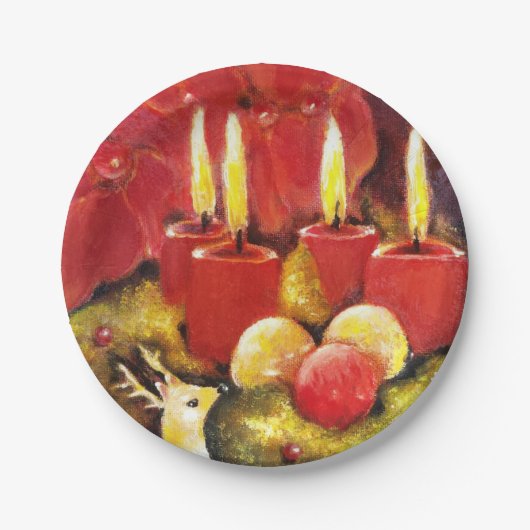 クリスマス-紙皿 ペーパープレート (正面)