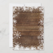 クリスマス・素朴なウッドランドの赤ちゃんシャワーへの招待 招待状 (裏面)