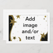 クリスマス、結婚ズ、アニバーサリー金ゴールド星写真 シーズンカード (正面/裏面)