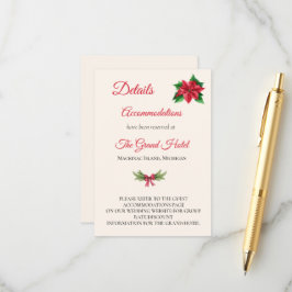 クリスマス 結婚式の詳細 同封カード エンクロージャーカード