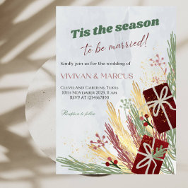 クリスマス 結婚式 Tis the Season to Be Married 招待状