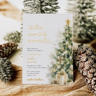 クリスマス 結婚式 Tis The Season To Be Married 箔招待状