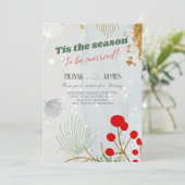 クリスマス 結婚式 'Tis the Season to Be Married Christmas  招待状 (スタンド正面)