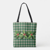 クリスマス 緑 白 ブライド トートバッグ (裏面)