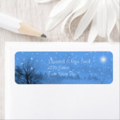 クリスマス、美しい冬の夜、地球の平和 ラベル (インサイチュ)