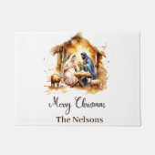 クリスマス 聖誕 パーソナライズされた ドアマット (正面)