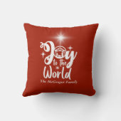 クリスマス 聖誕 喜びに満ちた世界 赤と白 クッション (裏面)