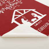 クリスマス 聖誕 赤 家族 名 シェルパブランケット (3/4)