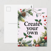 クリスマス "自分だけの" 写真 ポストカード (正面/裏面)
