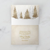 クリスマス、自然は神の芸術ベージュの木 カード (内部)