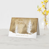 クリスマス、自然は神の芸術ベージュの木 カード (黄色い花)