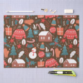 クリスマス 薄葉紙 (クラフト)